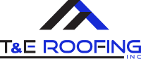 T & E Roofing logo